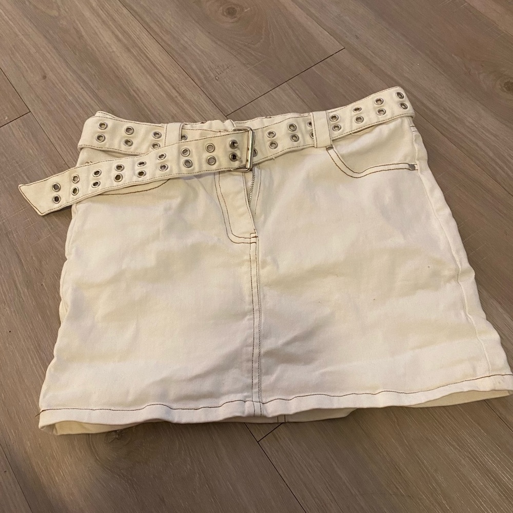 EMORY PARK WHITE DENIM SKIRT